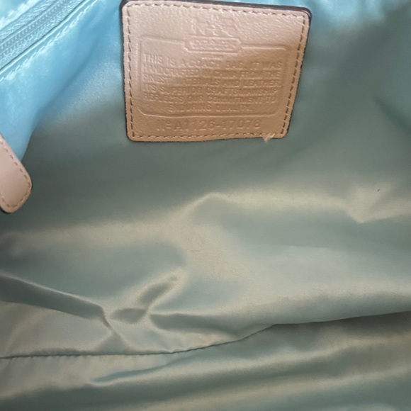 Coach Sky Blue and Cream Satchel - Picture 9 of 16